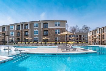Resort Style Swimming Pool with Lap Lane and Sun Deck at Comet Bermuda Run, Bermuda Run